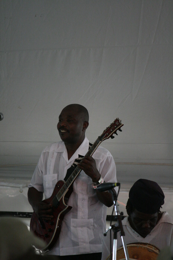 Musicians performing with Thomas Mapfumo and the Blacks Unlimited at the Green River Music Festival in Greenfield, Massachusetts, 2011.