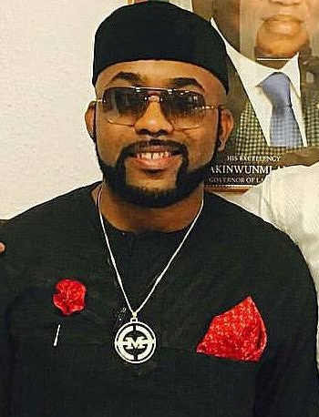 Banky W at the governor's office in Lagos, Nigeria.