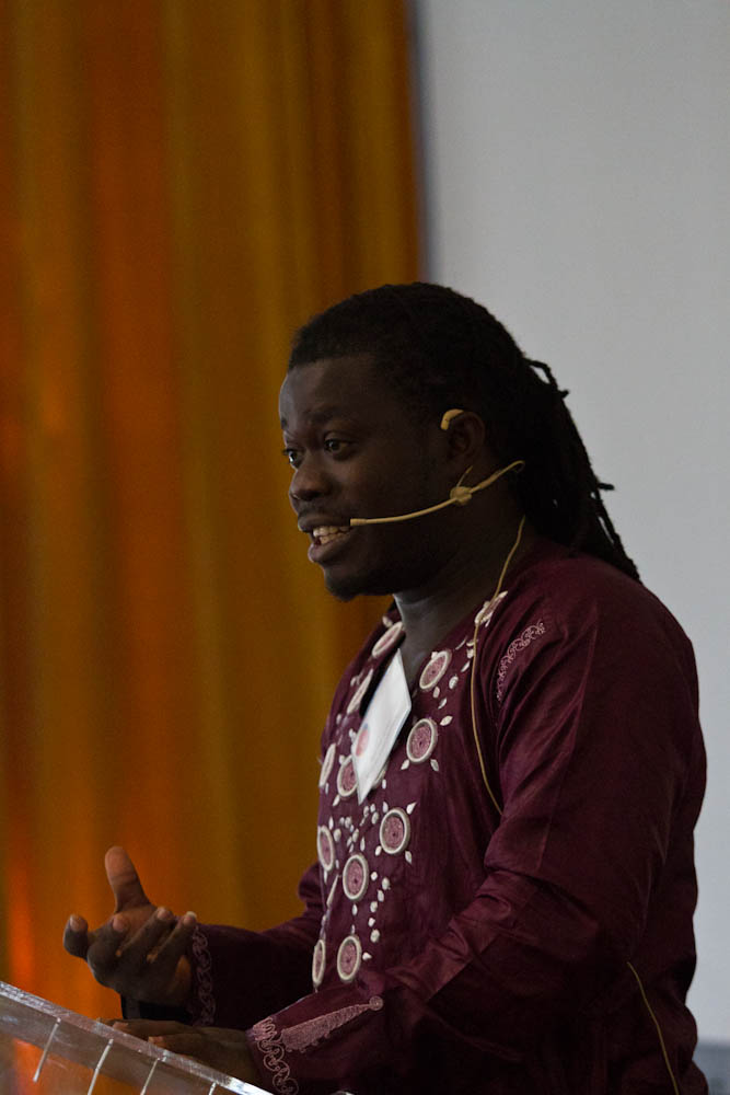 Obour, also known as Bice Osei Kuffour, speaking at the Creative Commons Global Summit in Warsaw, 2011.