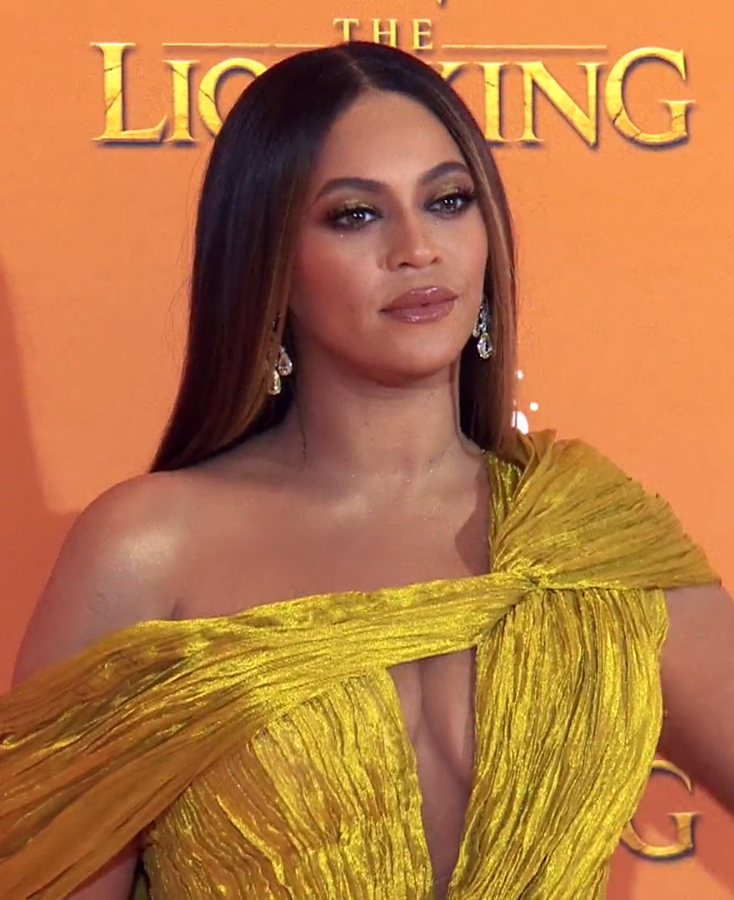 Beyoncé at the European premiere of The Lion King, 2019.